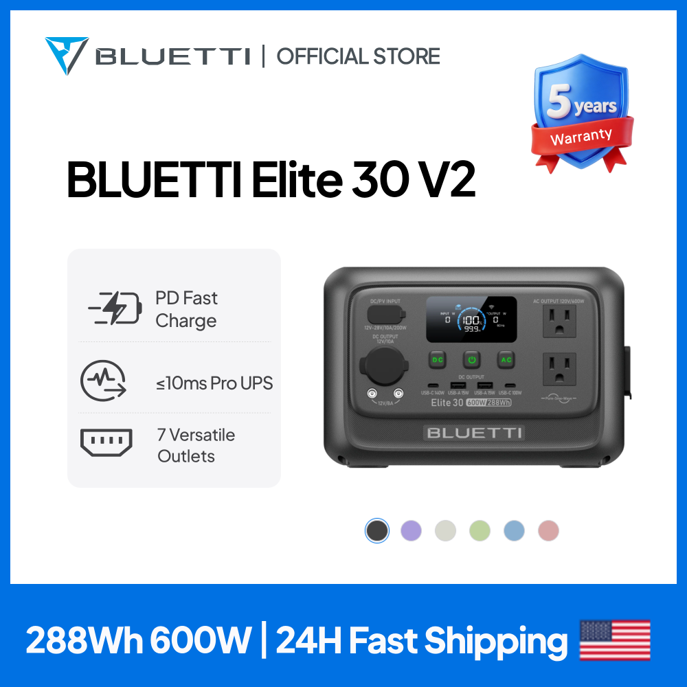 Outdoor Power Generator - 【Renouvellement】Centrale électrique portable BLUETTI Elite 30