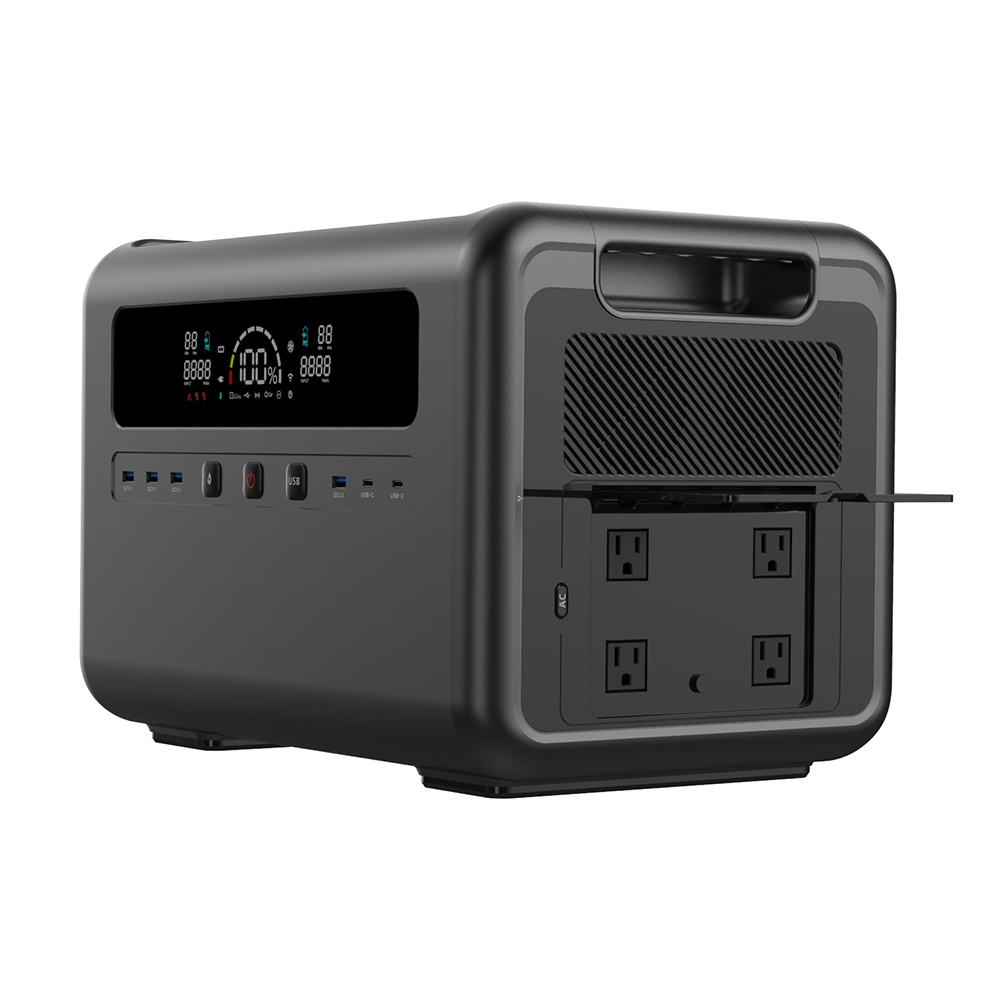 Outdoor Power Generator - Générateur solaire 2400W, station d'alimentation portable
