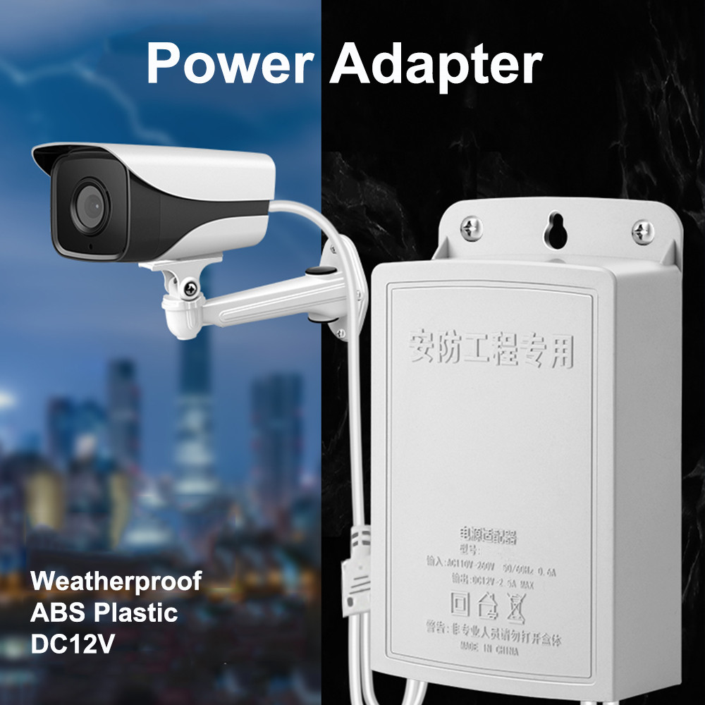 Outdoor Power Adapter - DC 12V 2.5A extérieur étanche CCTV