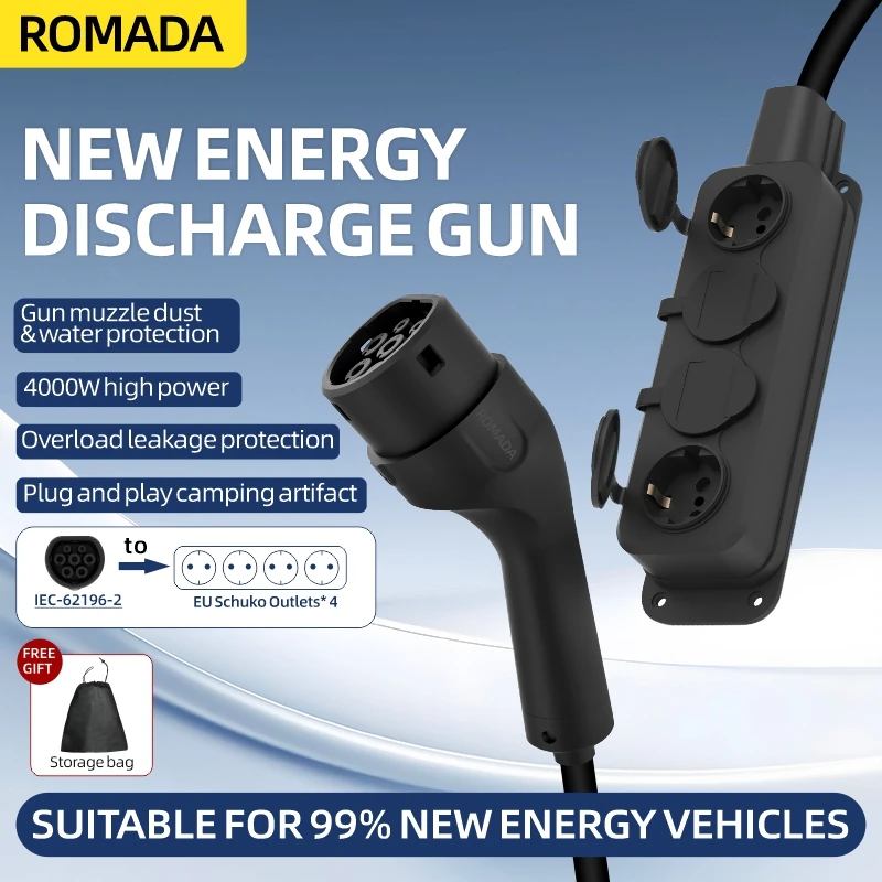 Outdoor Power Socket - Câble portable 16A 4KW V2L pour