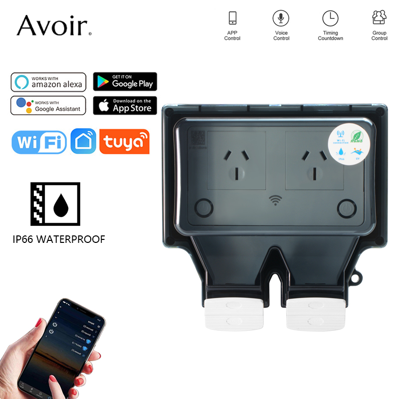 Outdoor Power Equipment Brands - Avoir-Prise électrique étanche Tuya avec minuterie,