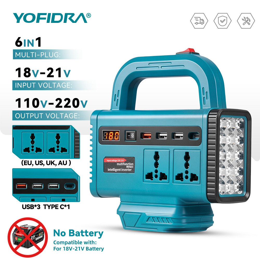 Outdoor Power Point - Convertisseur d'alimentation portable YOFIDRA 220V, alimentation