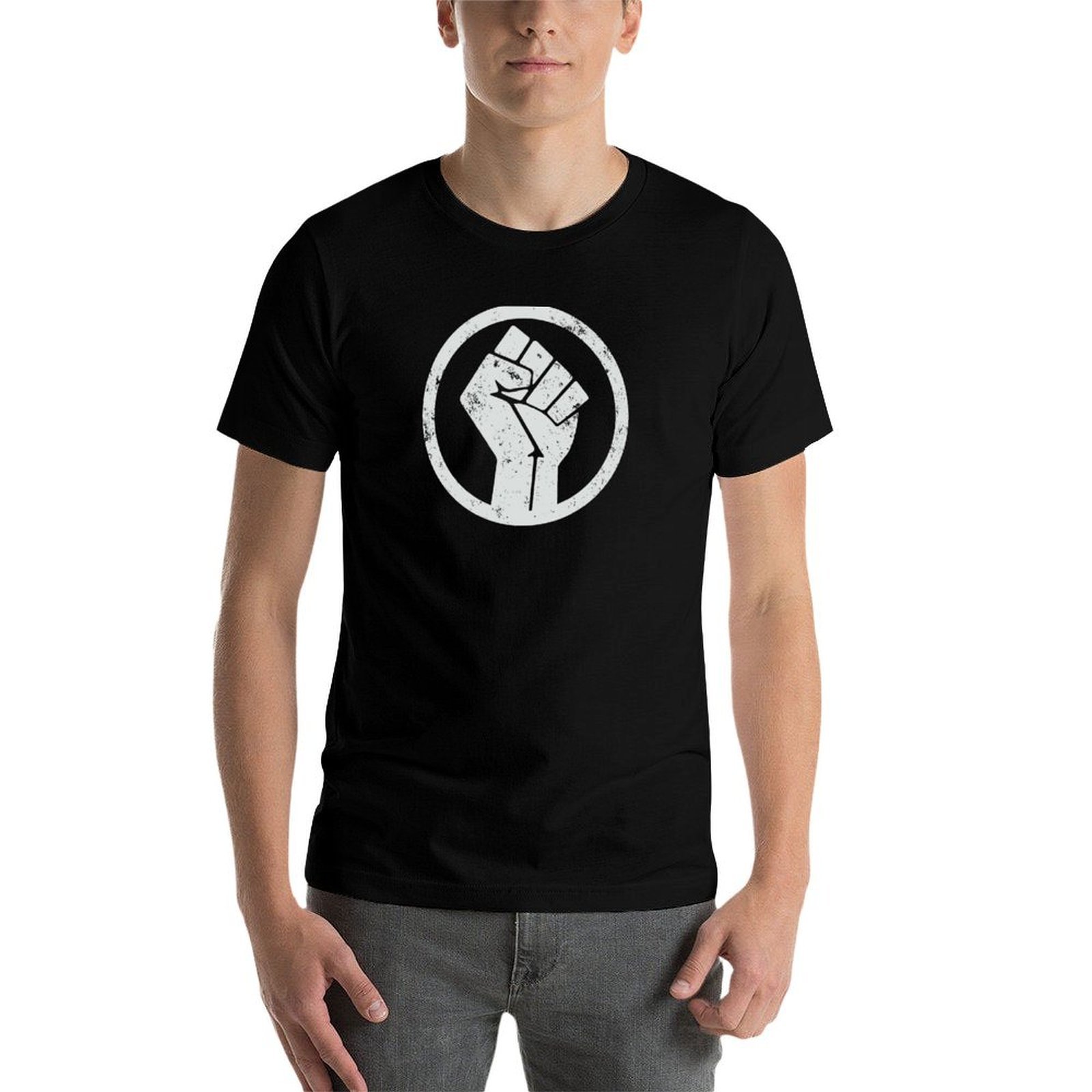 T-shirt BLACK POWER FIST BLANC - Outdoor Power Not Working avis et prix