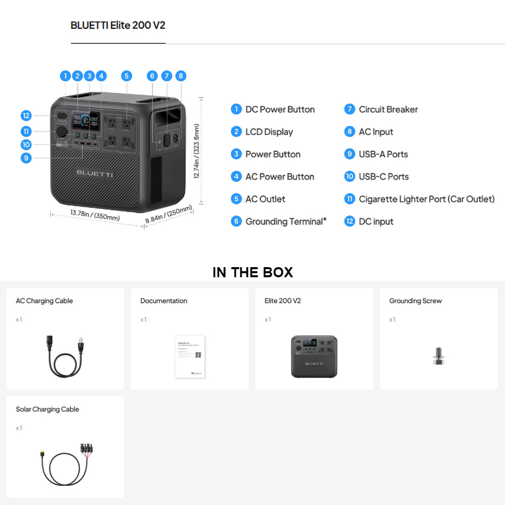 【Renew】BLUETTI Elite 200 V2 St - Outdoor Power Generator avis et prix